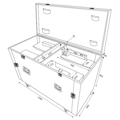 SILVER STAR Flight case for SS652 2/1 SILVER STAR Flight case for SS652 2/1