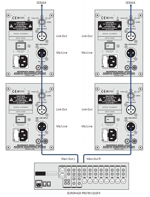 CE500A-BK - схема подключения в линию CE500A-BK - схема подключения в линию