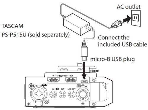 Схема подключения питания TASCAM DR-701D Схема подключения питания TASCAM DR-701D
